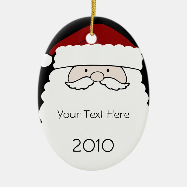 Enfeites de natal Oval Santa Claus (Frente)