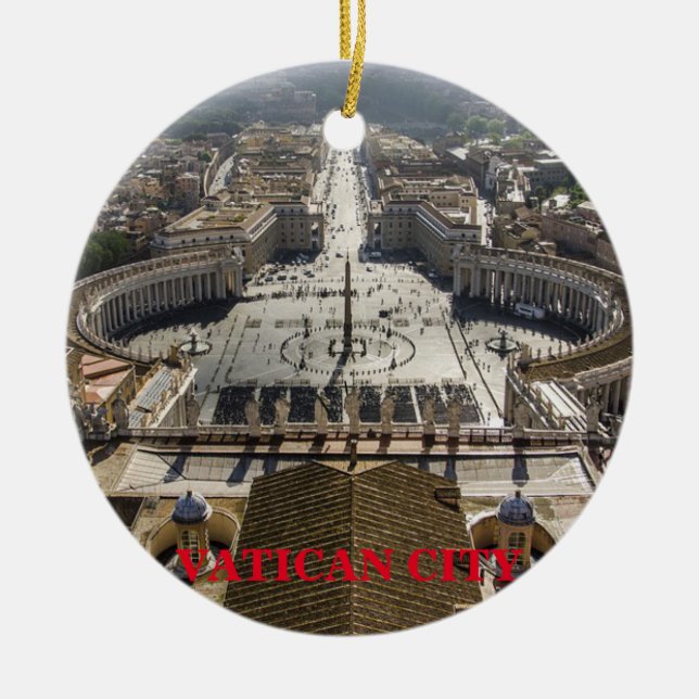 Enfeites de natal Panorâmico da Cidade do Vaticano (Frente)