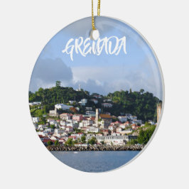 Enfeites de natal Panorâmico de Vacinação de Grana