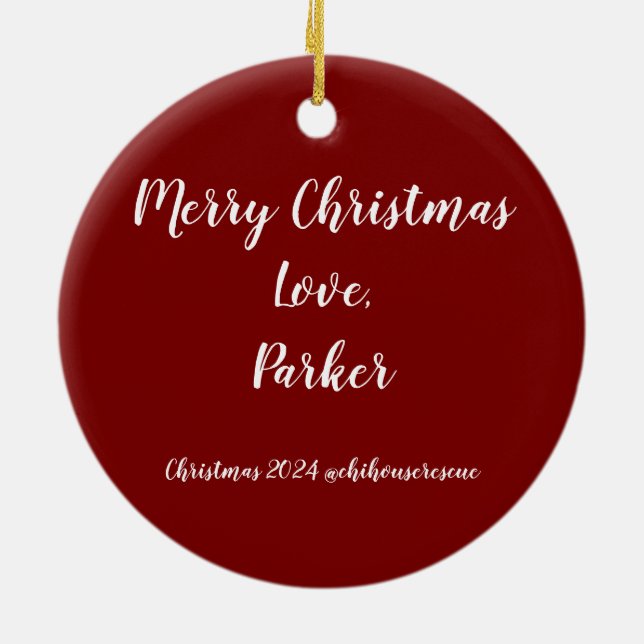 Enfeites de natal Parker 2024 (Traseira)