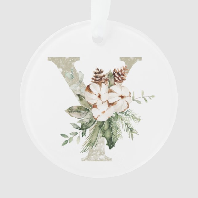 Enfeites de natal personalizado com suas iniciais (Frente)