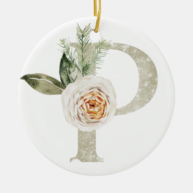 Enfeites de natal personalizado com suas iniciais (Frente)