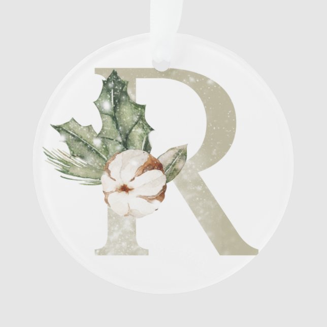 Enfeites de natal personalizado com suas iniciais (Frente)