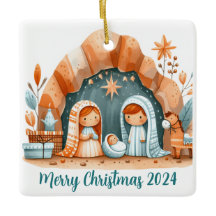 Enfeites de natal Personalizado da Cena de Nativid