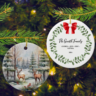 Enfeites de natal Personalizado Da Família, 2 Lado
