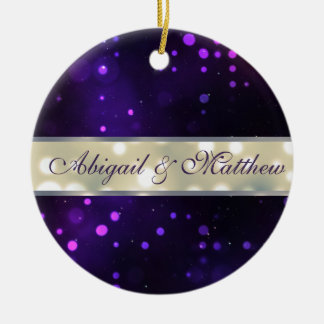 Enfeites de natal personalizado das luzes roxas