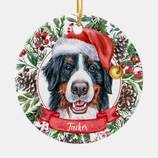 Enfeites de natal Personalizado de Cachorro da Mon (Frente)