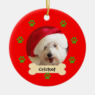 Enfeites de natal Personalizado de Cães - 1 lado