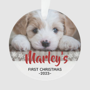enfeites de natal Personalizado de Imagem de Puppy