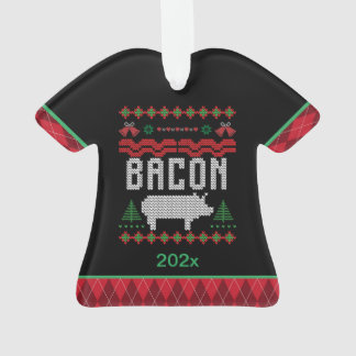 Enfeites de natal personalizado de porcos bacon el