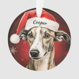Enfeites de natal Personalizado De Whippet