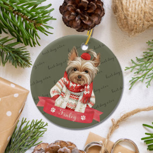 Enfeites de natal Personalizado de Yorkshire Terri