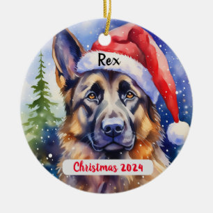 Enfeites de natal Personalizado do german shepherd