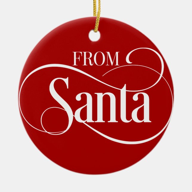 Enfeites de natal Personalizado Do Papai Noel (Frente)