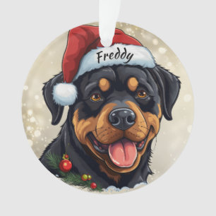 Enfeites de natal Personalizado do Rottweiler