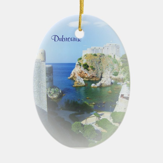 Enfeites de natal Personalizado Dubrovnik Croácia (Frente)