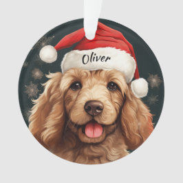 Enfeites de natal Personalizado Goldendoodle