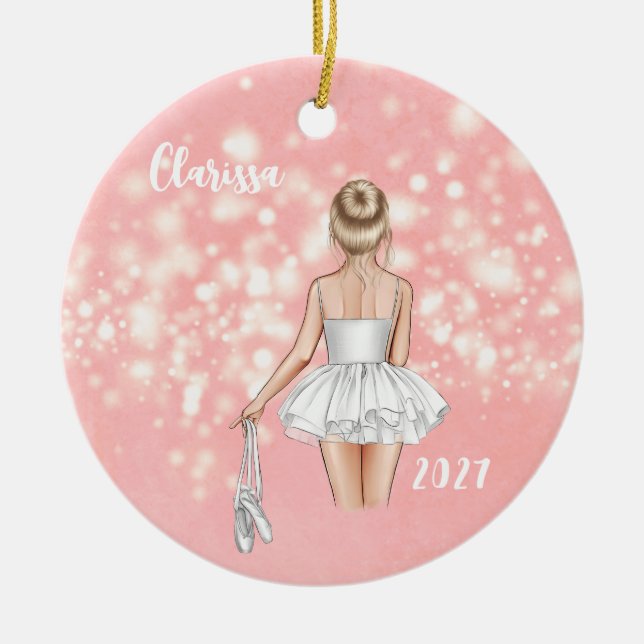 Enfeites de natal Personalizado Kids Ballerina (Frente)