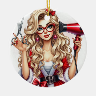 Enfeites de natal personalizado para cabeleireiro