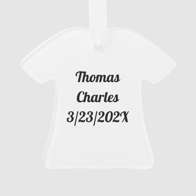 Enfeites de natal personalizado para criança e beb (Verso)