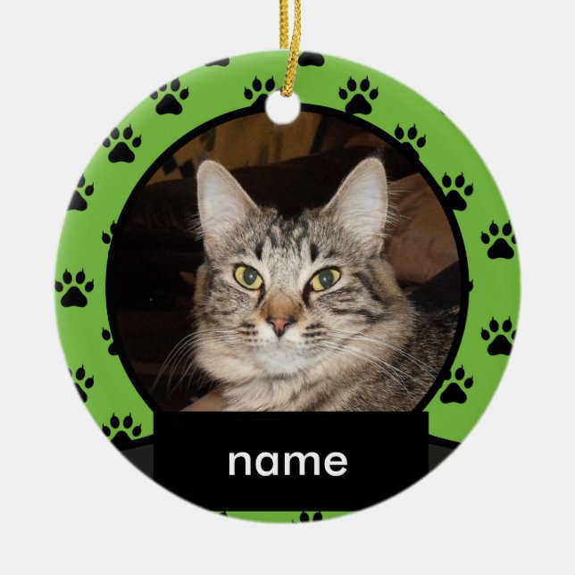Enfeites de natal personalizado para seu Cat (Frente)