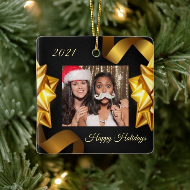 Enfeites de natal Personalizado Preto e Dourado (Árvore)