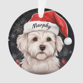 Enfeites de natal Personalizado Terrier Maltês