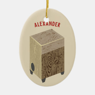 Enfeites de natal personalizados cilindro de Cajon