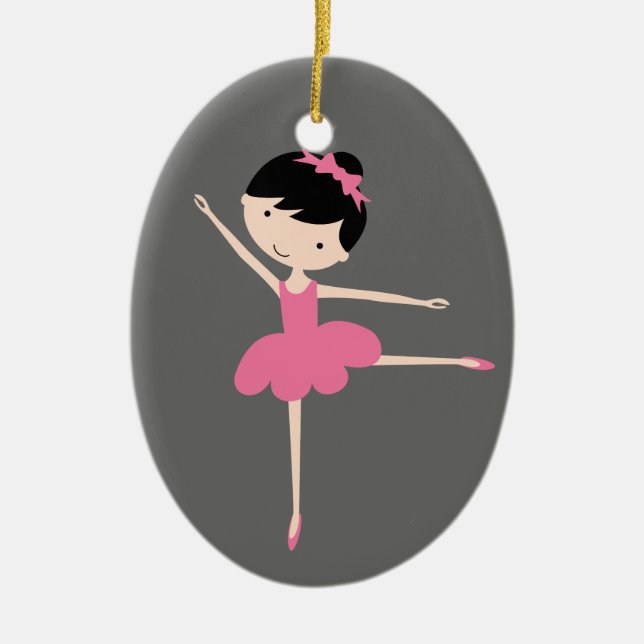 Enfeites de natal personalizados da bailarina (Frente)