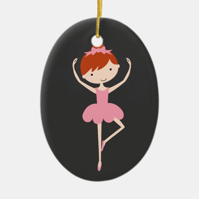 Enfeites de natal personalizados da bailarina (Frente)