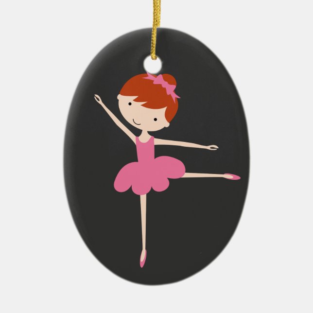 Enfeites de natal personalizados da bailarina (Frente)