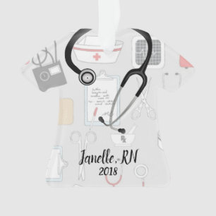 Enfeites de natal personalizados da enfermeira