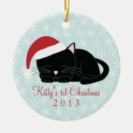 Enfeites de natal Personalizados de Gato Preto