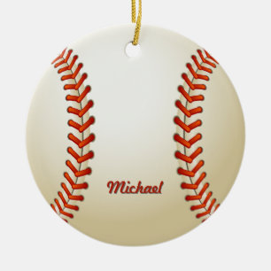 Enfeites de natal personalizados do basebol