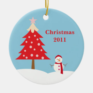 Enfeites de natal personalizados do boneco de neve