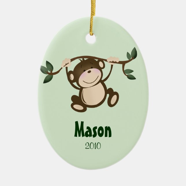 Enfeites de natal personalizados JOGO do MACACO (Frente)