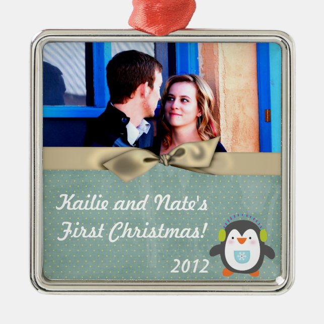 Enfeites de natal personalizados personalizados (Frente)