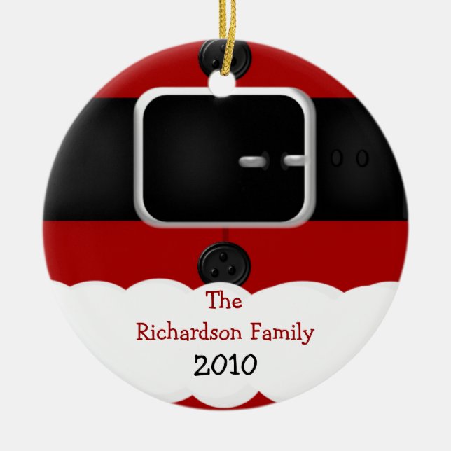 Enfeites de natal personalizados terno de Papai (Frente)