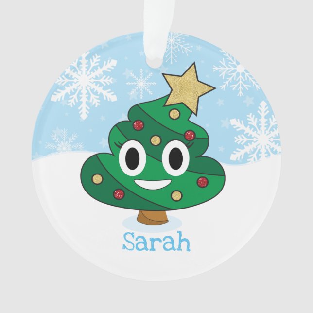 Enfeites de natal Poop Emoji (Frente)