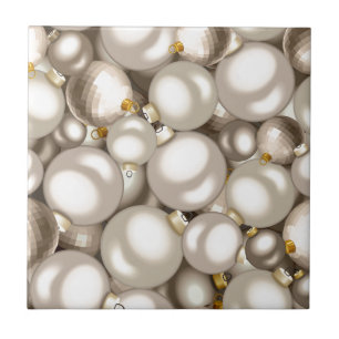 enfeites de natal prateados