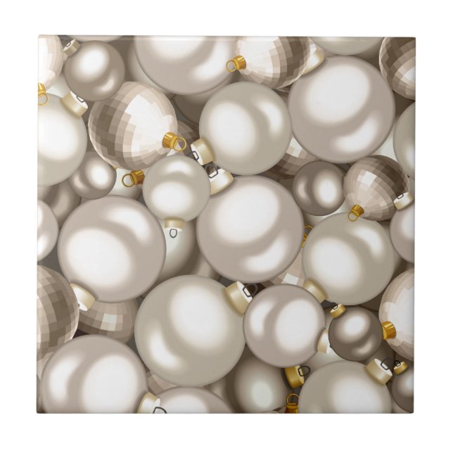 enfeites de natal prateados (Frente)