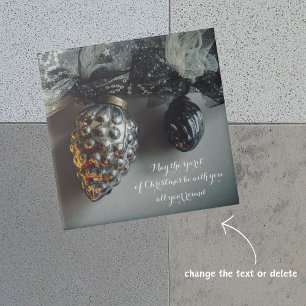 Enfeites de natal Prateados Pretos Retroativos com