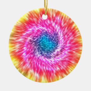 Enfeites de natal Psychedelic Tie Dye