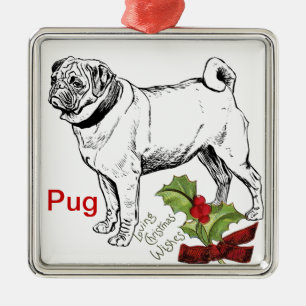 Enfeites de natal Pug