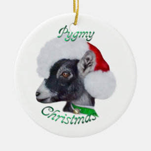 Enfeites de natal Pygmy Goat Santa Hat