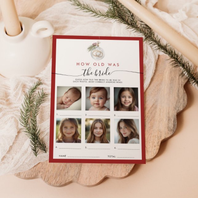 Enfeites de natal Quão Velho Era O Cartão De Noiva (Criador carregado)