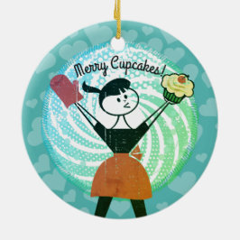 Enfeites de natal retros da padaria da dona de