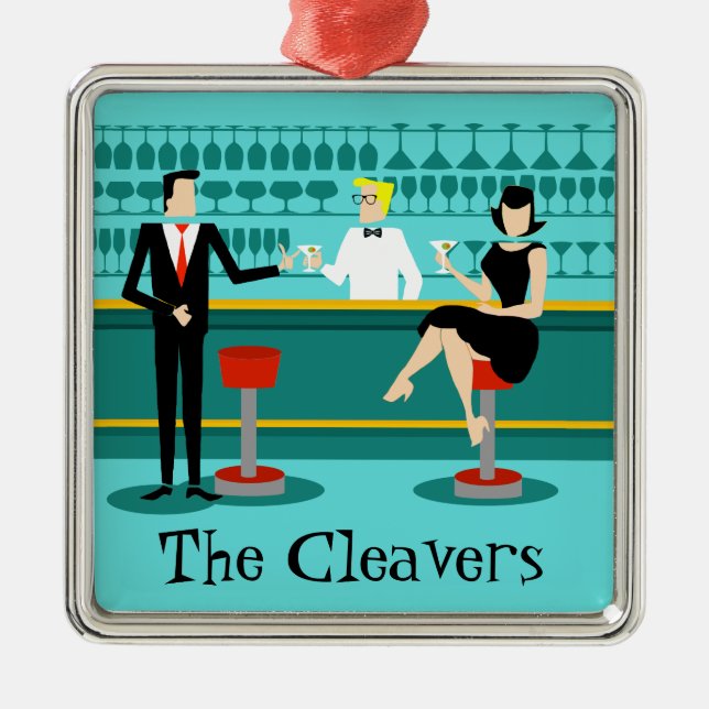 Enfeites de natal retros da sala de estar de (Frente)