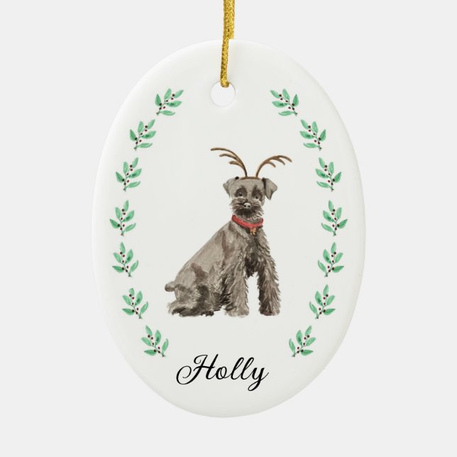 Enfeites de natal Schnauzer (Frente)