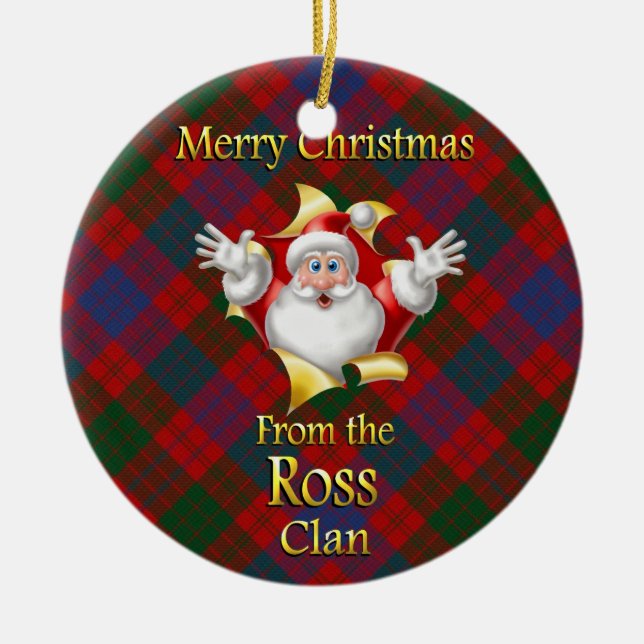 Enfeites de natal Scottish Clan Ross (Frente)